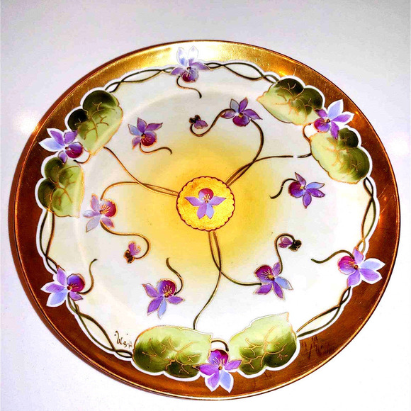 Antique Gold Orchid France GDA J.H.S. Co. Stouffer Hand Painted 1900's - Picture 2 of 10